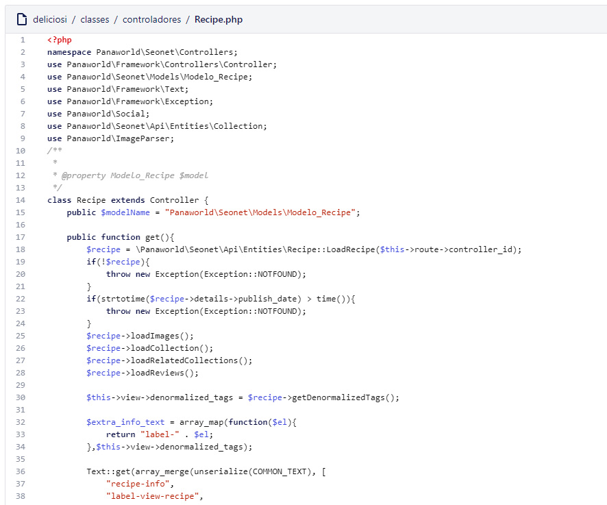 Controller code example