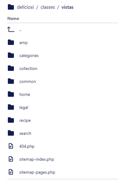 Deliciosi php views folder