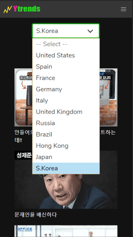 Ytrends available countries