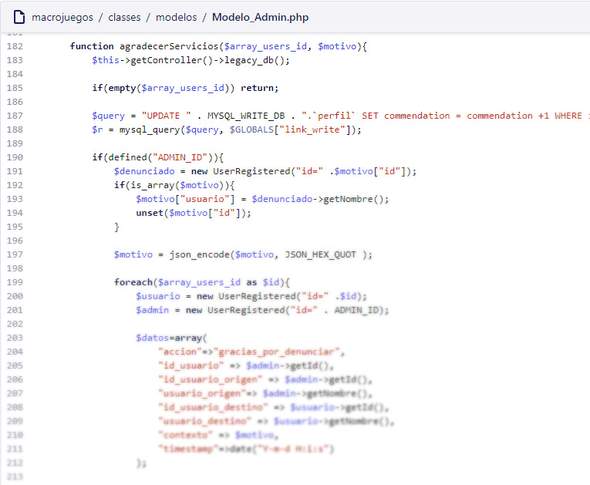 Moderation php code example